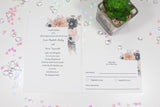A6 Floral Printed wedding invitation