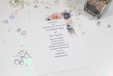 A6 Floral Printed wedding invitation