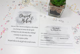A6 Water colour printed wedding invitation