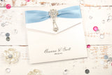 Luxury Glitter Diamante Drop Wedding Invitation