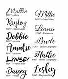 Personalised Champagne Flute - White, pink or black Plastic - Bridal Party Glasses - Hen party glass - Rose Gold - Glass with name