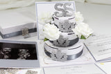 Round Cake Exploding Box Wedding Invitation - Edinburgh Wedding Stationery