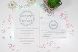 A6 Floral Printed wedding invitation