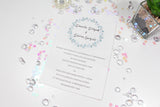 A6 Floral Printed wedding invitation