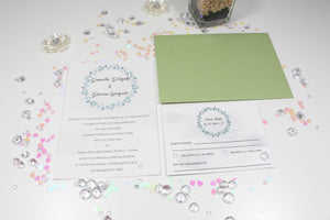 A6 Floral Printed wedding invitation