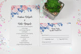 A6 Floral Printed wedding invitation