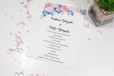 A6 Floral Printed wedding invitation