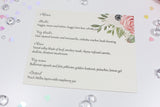 Blush Pink Floral Printed wedding invitation - Edinburgh Wedding Stationery