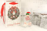 Christmas Personalised Gift Glass, Custom vinyl Text on Glassware, Bespoke Drinking Glass