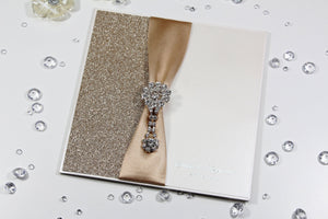 Luxury Glitter Diamante Wedding Invitation