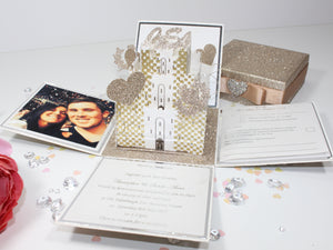 Castle Exploding Box Wedding Invitation