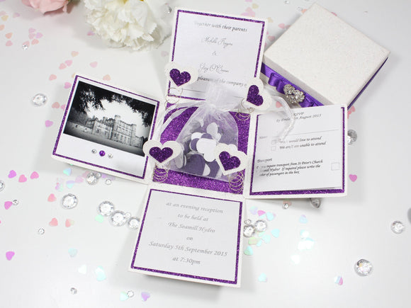 Confetti Exploding Box Wedding Invitation