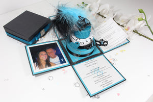 Masquerade Round Cake Exploding Box Wedding Invitation