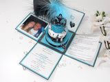 Masquerade Round Cake Exploding Box Wedding Invitation